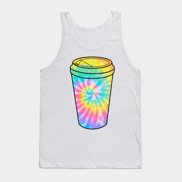 Tie Dye Cup Of Coffee Tank Top by Africanob